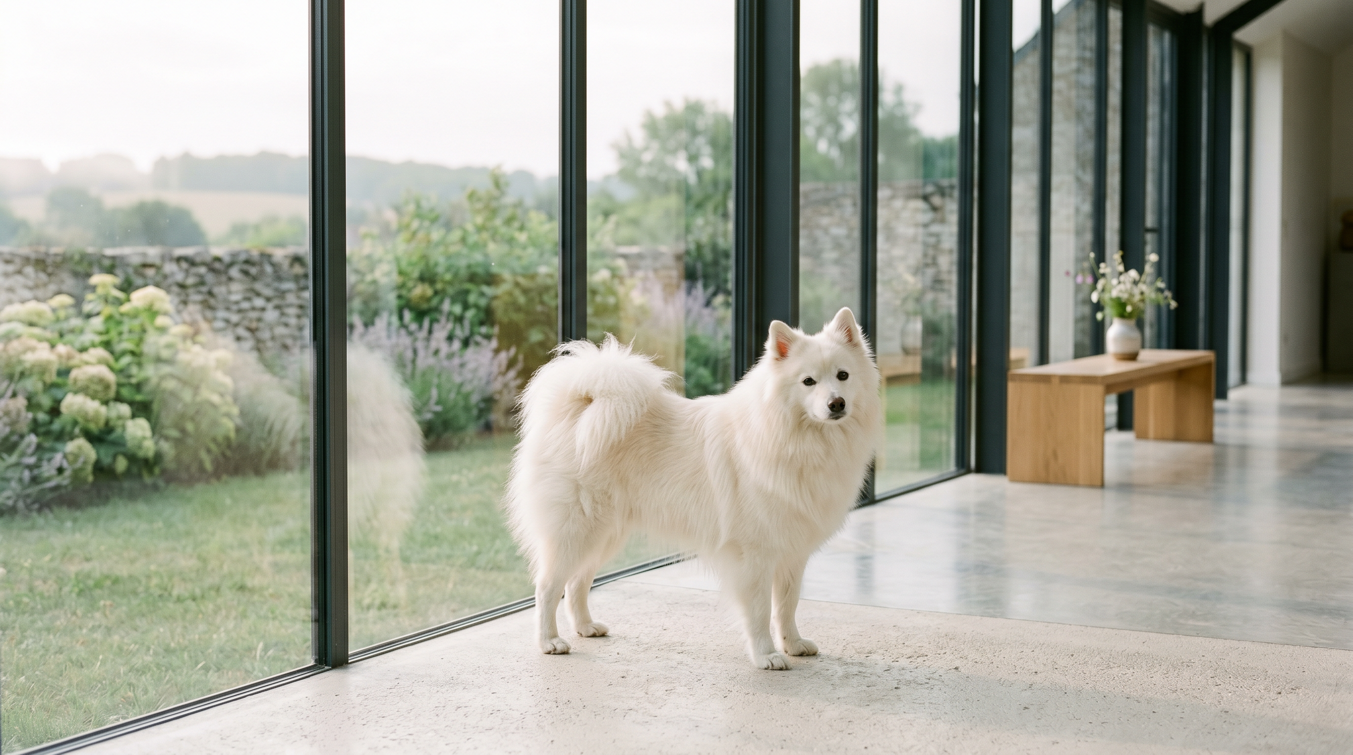 Spitz allemands blancs, eleves au millimetre pres.
